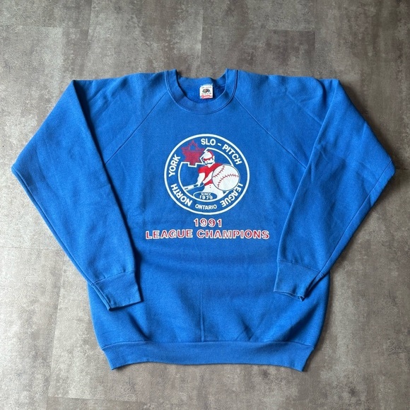 VTG 1991 Baseball Champion Fruit of The Loom Sweater Men’s XXL - Picture 2 of 4